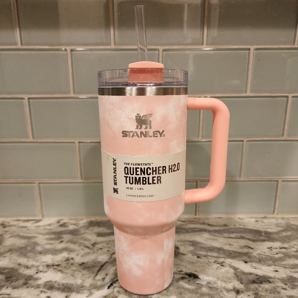 Stanley 40oz Peach Tie Dye Tumbler